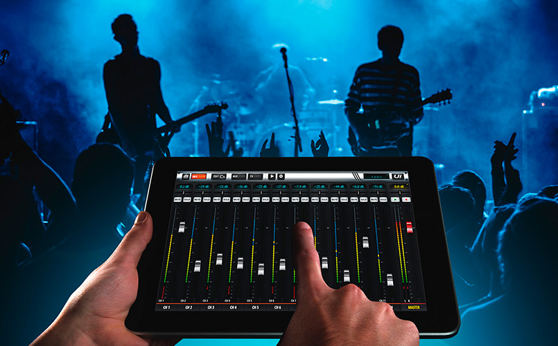 Ovládání digitálního mixpultu SOUNDCRAFT UI16 přes tablet